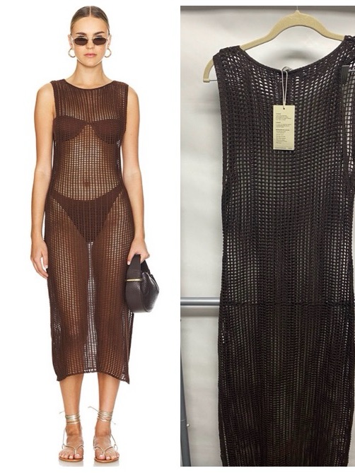 Haight. Luciana Open-Knit Midi Dress Size S.